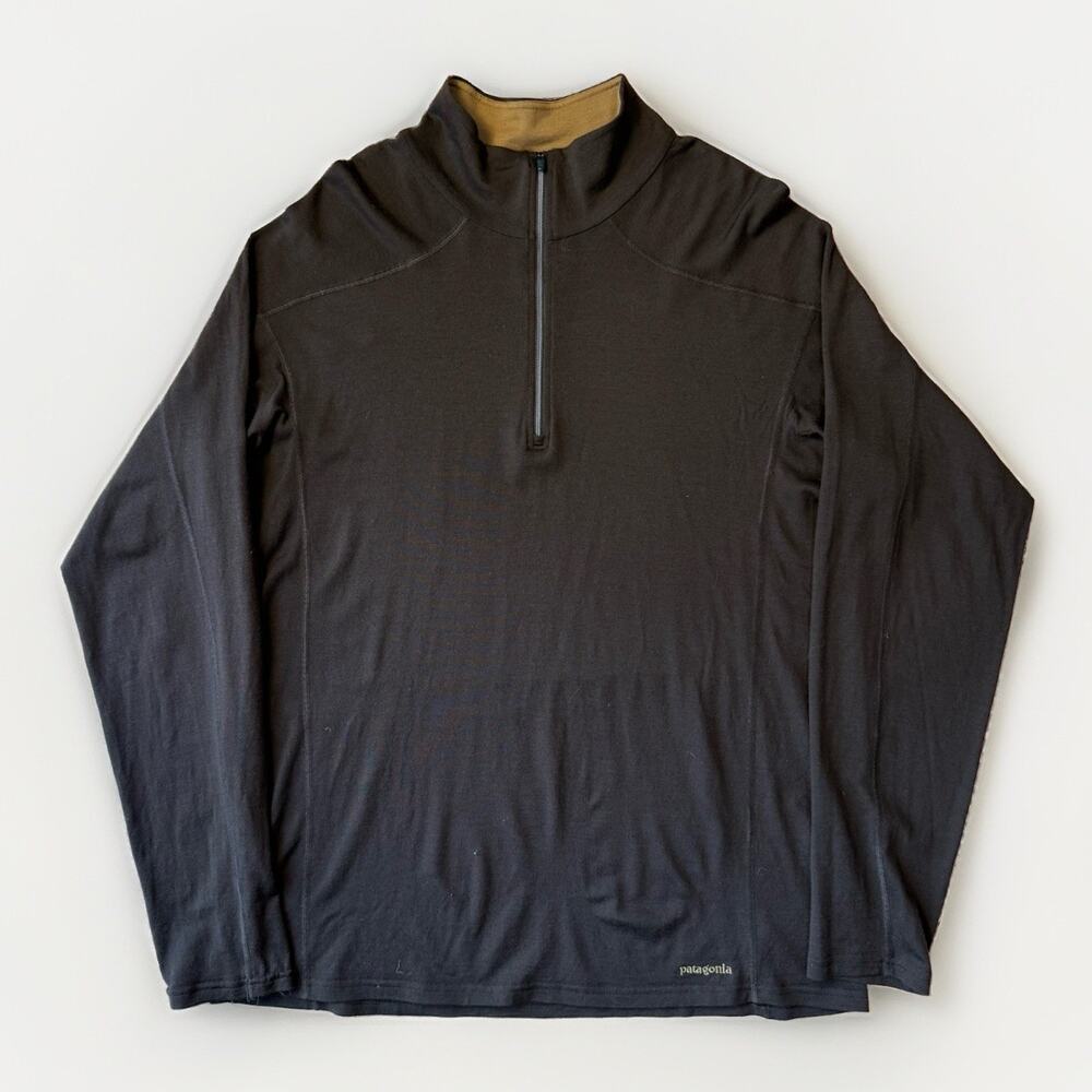 Patagonia Capilene Jacket XL Brown Wool Pullover Minimalist Sportswear